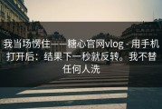 我当场愣住——糖心官网vlog - 用手机打开后：结果下一秒就反转。我不替任何人洗